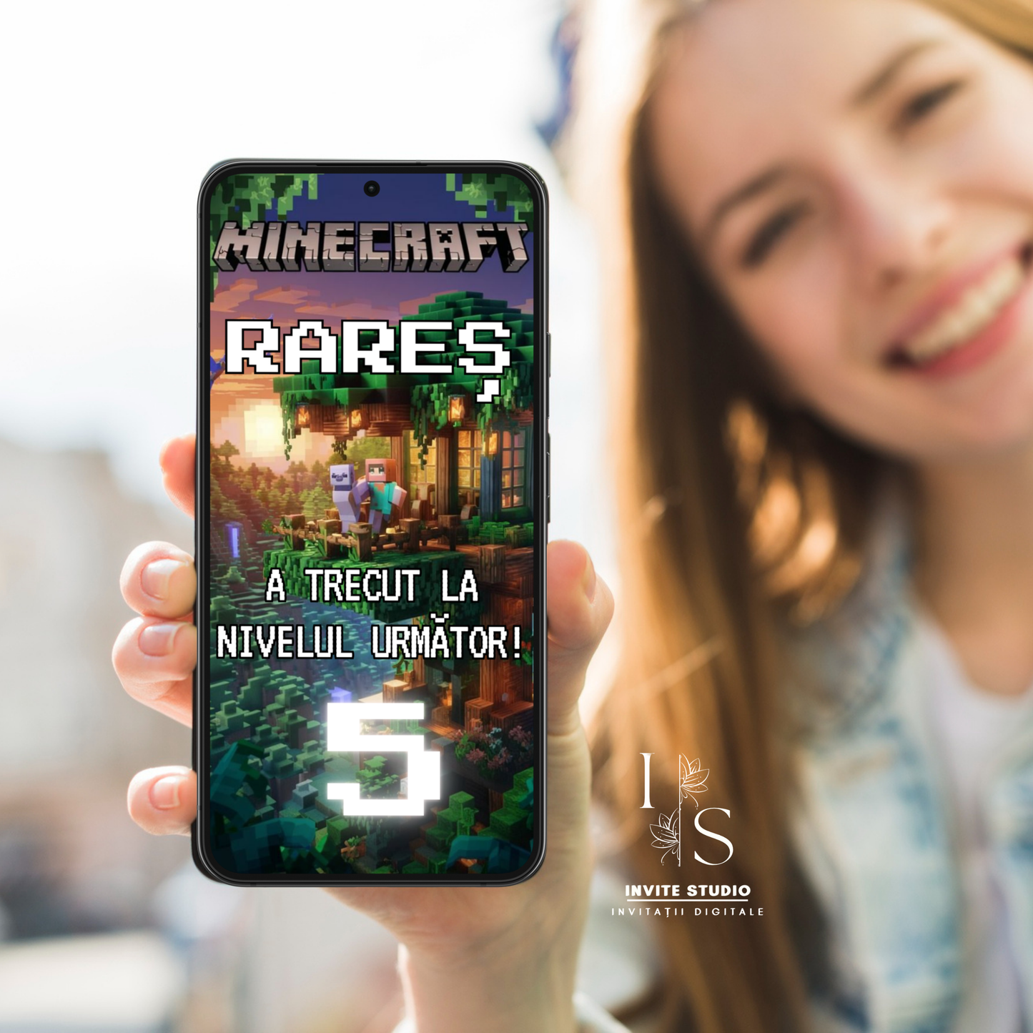 Invitație Video Minecraft