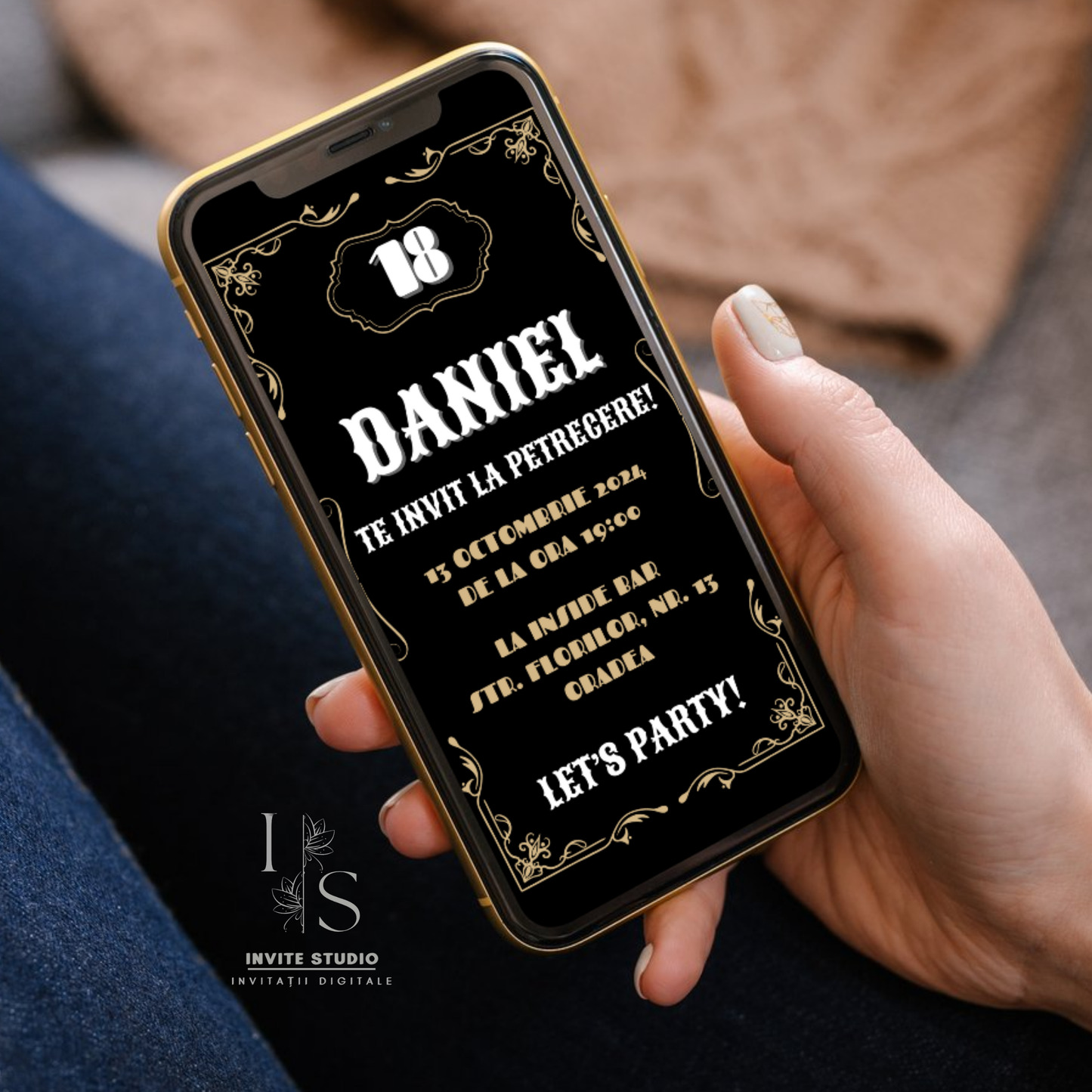 Invitație digitală Aniversare Wiskey