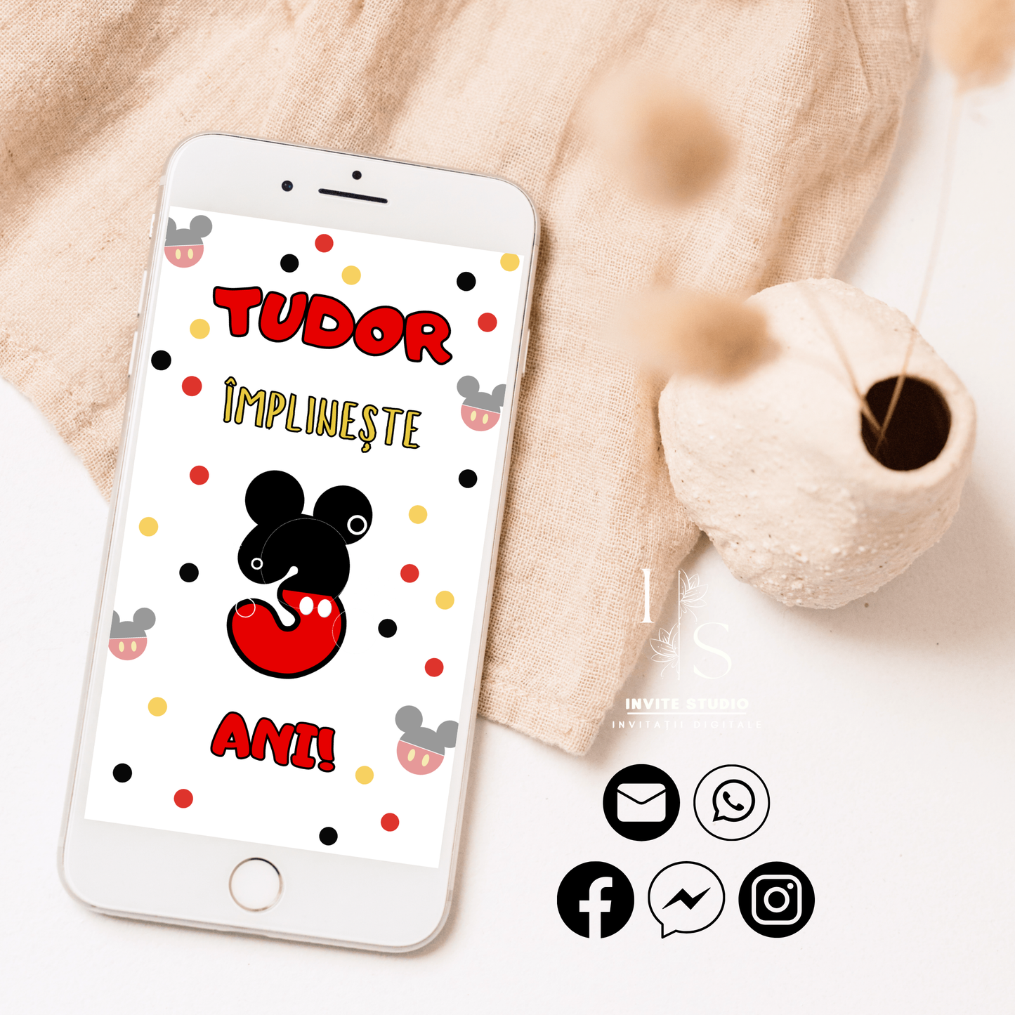 Invitație Video Mickey Mouse