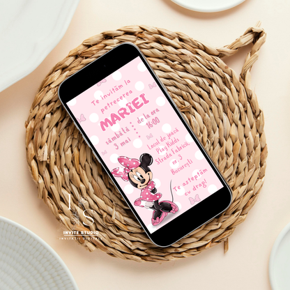 Invitație Video Minnie Mouse