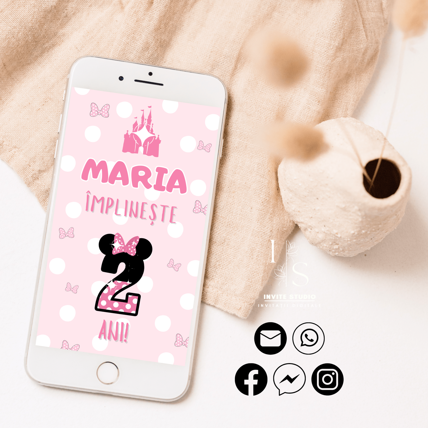 Invitație Video Minnie Mouse