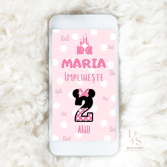 Invitație Video Minnie Mouse